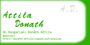 attila donath business card
